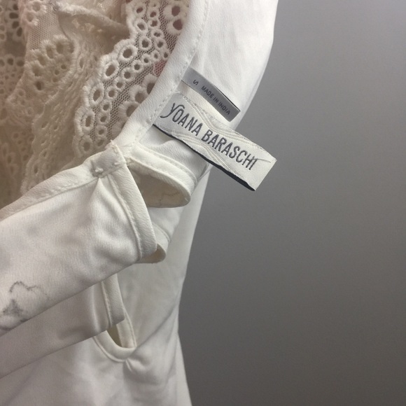 Yoana Baraschi Ivory Sheer Embroidered Cold Top - Picture 5 of 8